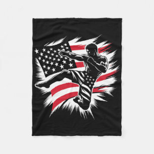 USA-Flagge MMA Mixed Martial Arts Amerikanisches K Fleecedecke
