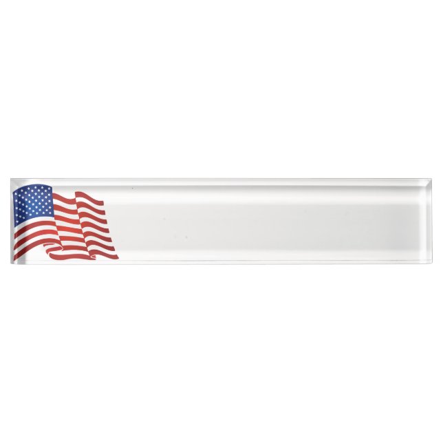 USA-Flagge Namensplakette (Vorderseite)