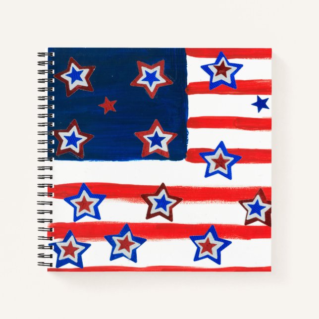 USA-Flagge Notizbuch (Vorderseite)
