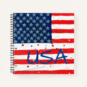 USA-Flagge Notizbuch