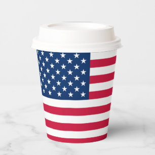 USA-Flagge Papiertassen Amerikanisch Patriotisch  Pappbecher
