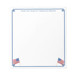 USA-Flagge Patriotisch Amerikanisch Personalisiert Notizblock