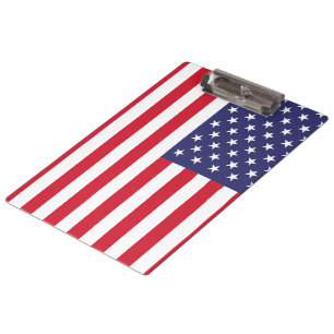 USA-Flagge Patriotisch Amerikanisch Rot Weiß Blau Klemmbrett