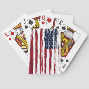 USA-Flagge Patriotisch Amerikanisch Rot Weiß Blau Spielkarten