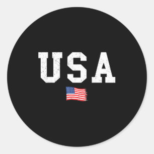 Usa-Flagge patriotische amerikanische Flagge 4. Ju Runder Aufkleber