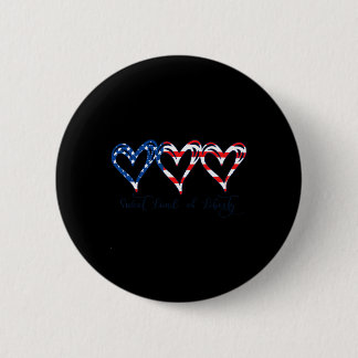 Usa-Flagge Patriotische Herzen 4. Juli Sweet Land Button