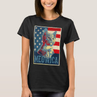 USA-Flagge Patriotische Meowica Katze Vintage 4. J