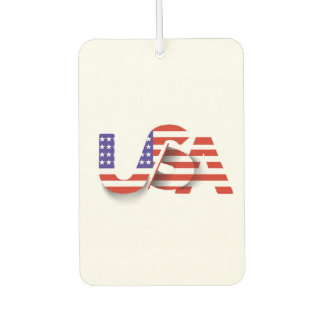 USA-Flagge – Patriotische US-Typografie Autolufterfrischer
