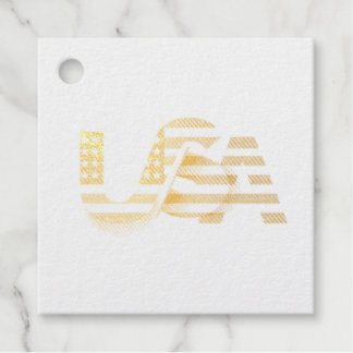 USA-Flagge – Patriotische US-Typografie Geschenkanhänger