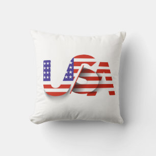 USA-Flagge – Patriotische USA-Typografie Kissen