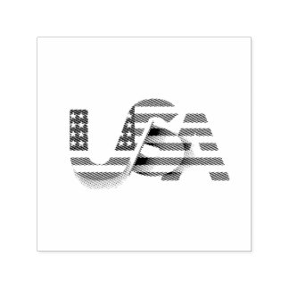 USA-Flagge – Patriotische USA-Typografie Permastempel