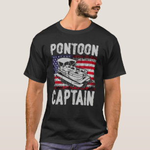 USA-Flagge Patriotischer Bootskapitän Amerikanisch T-Shirt