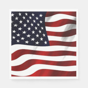 USA-Flagge Patriotischer Papier-Taschentuch Serviette