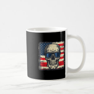 USA-Flagge patriotisches Totenkopf-Shirt Unabhängi Kaffeetasse