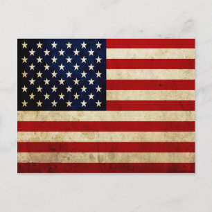 USA-Flagge Postkarte