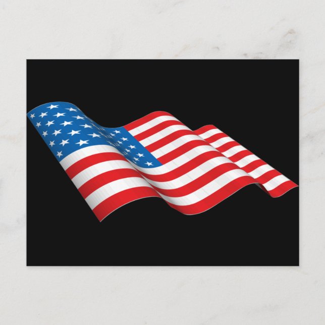 USA-Flagge Postkarte (Vorderseite)