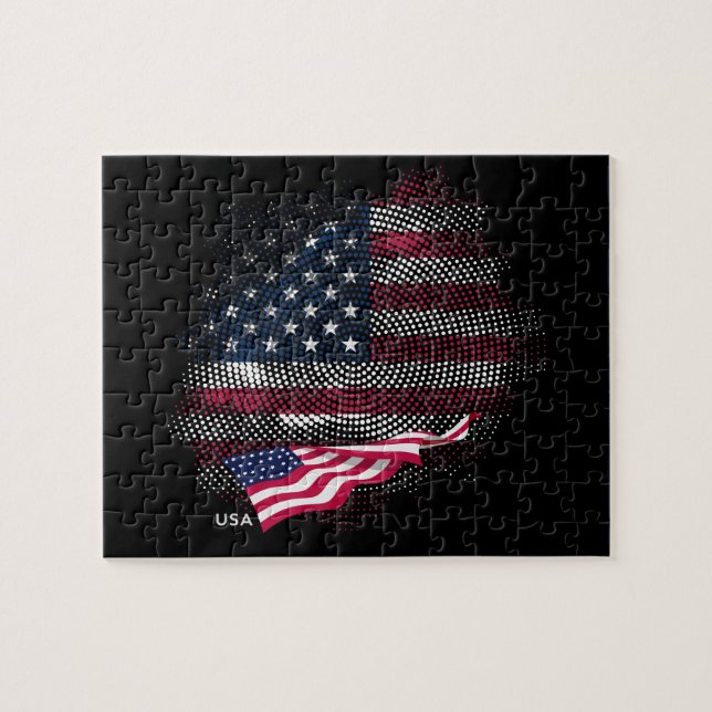 USA-Flagge Puzzle (Horizontal)