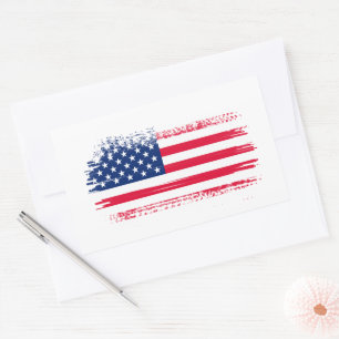 USA-Flagge Rechteckiger Aufkleber