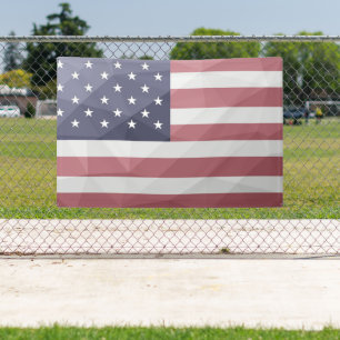USA Flagge Red White Blue America Geometric Mesh Banner