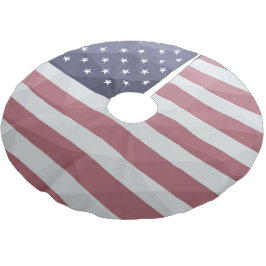 USA Flagge Red White Blue America Geometric Mesh Polyester Weihnachtsbaumdecke