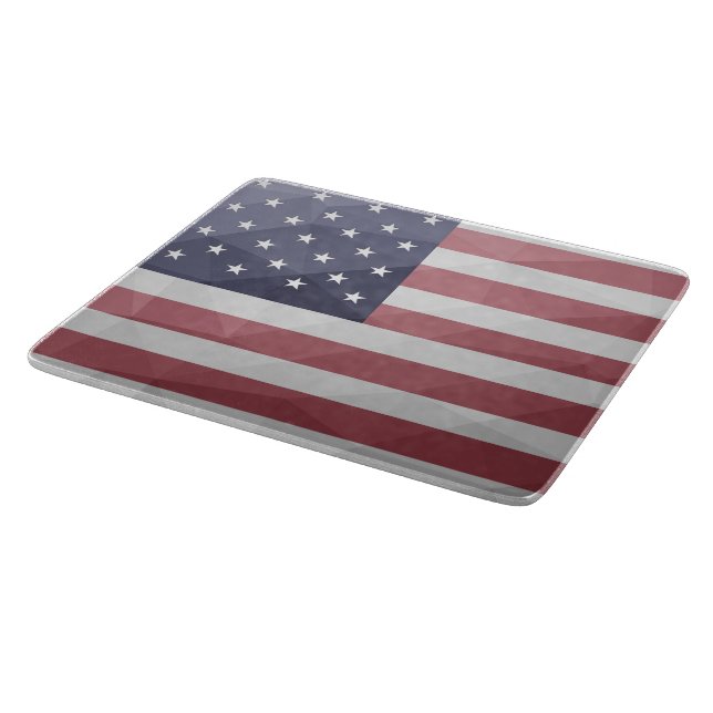 USA Flagge Red White Blue America Geometric Mesh Schneidebrett (Ecke)