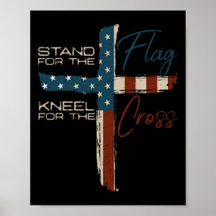 USA-Flagge Religiöser Spruch 4. Juli Christlicher  Poster