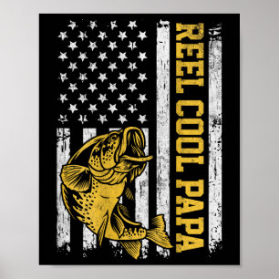 Usa-Flagge Rolle Cool Papa Patriotisches Angeldesi Poster