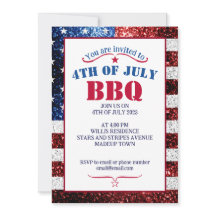 USA Flagge Rot-Blau Glitzern 4. Juli GRILLEN