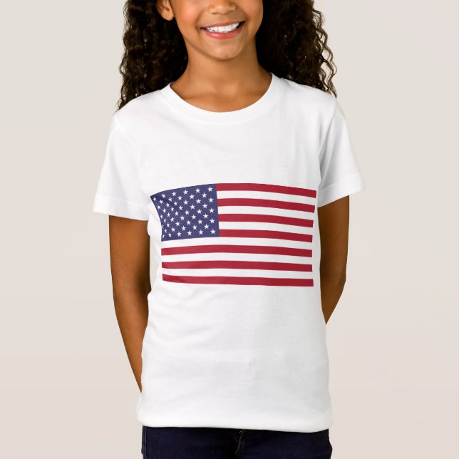 USA-Flagge Rot-Blau-Patrioten-T - Shirt (Vorderseite)