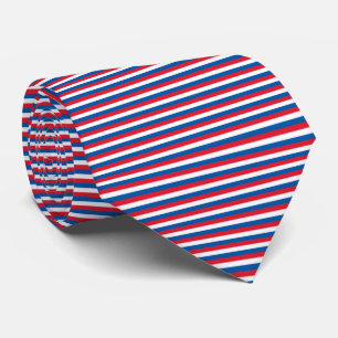 USA-Flagge Rot, Weiß und Blau Pinstripe Streifen Krawatte