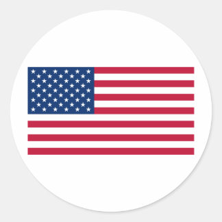 USA-Flagge Runder Aufkleber