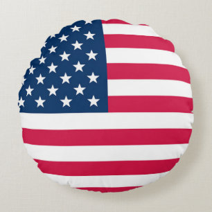 USA-Flagge Rundes Kissen