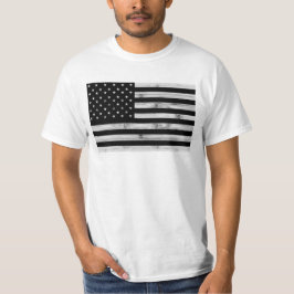 USA flagge Rustic Wood Schwarz-weiß Patriotic Amer T-Shirt