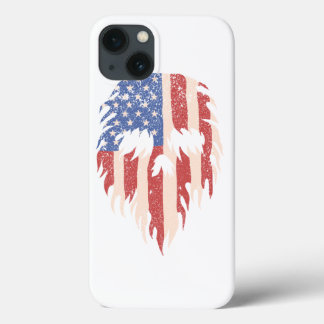 USA-Flagge Schädel Bart | Abgenutztes patriotische Case-Mate iPhone Hülle