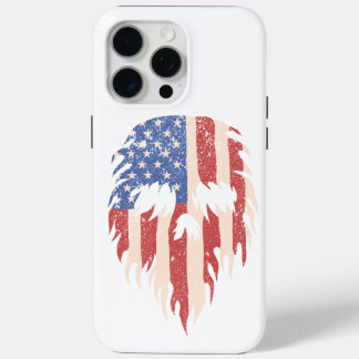 USA-Flagge Schädel Bart | Abgenutztes patriotische Case-Mate iPhone Hülle