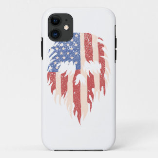 USA-Flagge Schädel Bart | Abgenutztes Patriotische Case-Mate iPhone Hülle