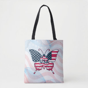 USA-Flagge Schmetterling Patriotisches Amerikanisc