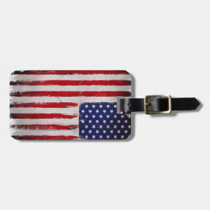 USA-Flagge Schmutz Gepäckanhänger