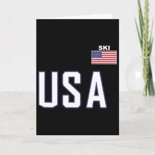 USA-Flagge Skiteam Cool Ski-Ausrüstung für Skifahr Karte