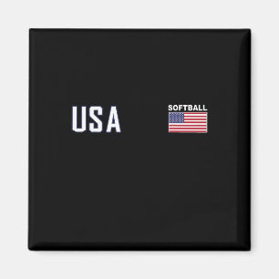 USA-Flagge Softball-Team-Ausrüstung Frauen Männer Magnet