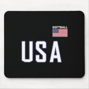 USA-Flagge Softll-Tasche Team-Jersey-Geschenk Ober Mousepad