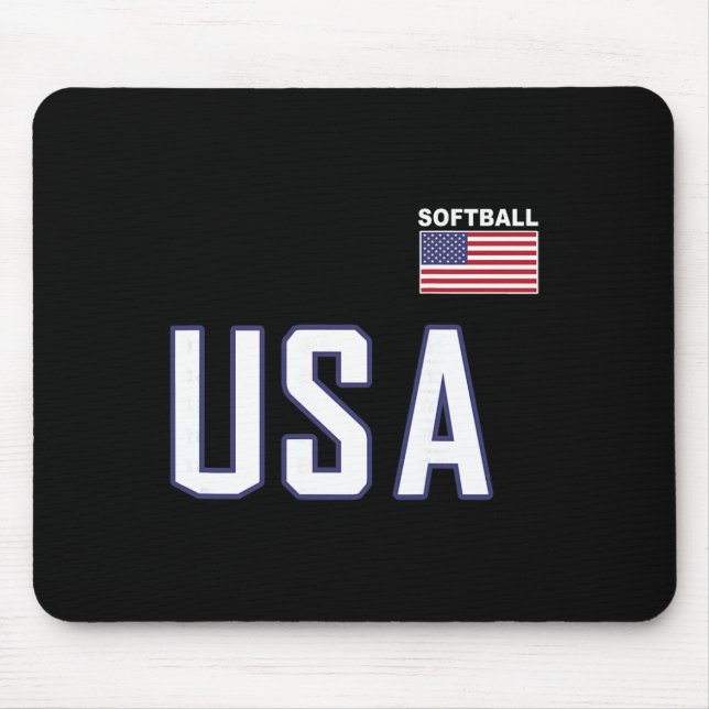 USA-Flagge Softll-Tasche Team-Jersey-Geschenk Ober Mousepad (Vorne)