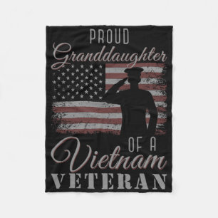 Usa-Flagge Soldat Stolze Enkelin eines Vietnam- Fleecedecke