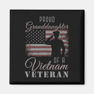 Usa-Flagge Soldat Stolze Enkelin eines Vietnam- Magnet
