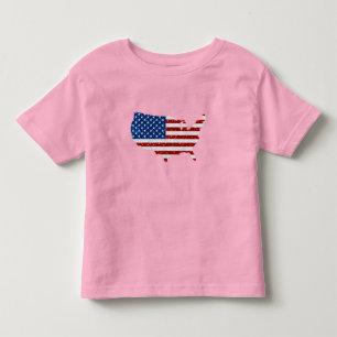 USA-Flagge Sterne & Streifen 4. Juli Glitter Kleinkind T-shirt