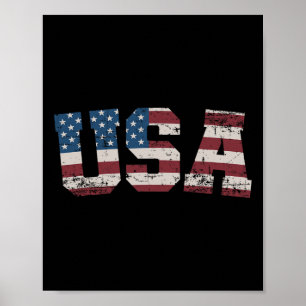 Usa-Flagge Sterne und Streifen für patriotische Un Poster
