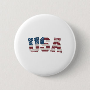 Usa-Flagge Sterne Und Streifen Für Patriotischen U Button