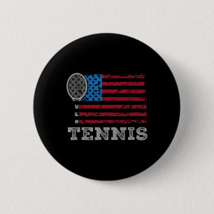 Usa-Flagge Tennis Männer Frauen Uns Tennis Liebhab Button
