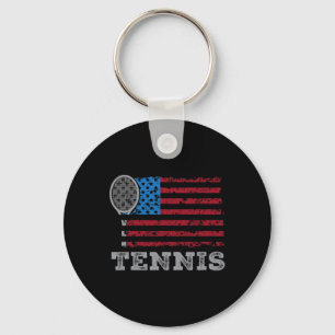 USA-Flagge Tennis Männer Frauen US-Tennis Fan Team Schlüsselanhänger