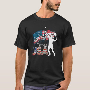USA flagge tennis, US flagge tennis, tennis, tenni T-Shirt